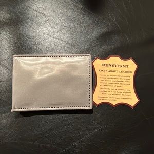 Mens wallet bill fold gray NWT
